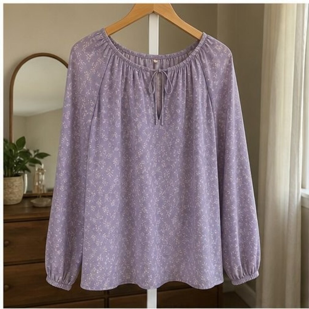Cream Smocked Top
